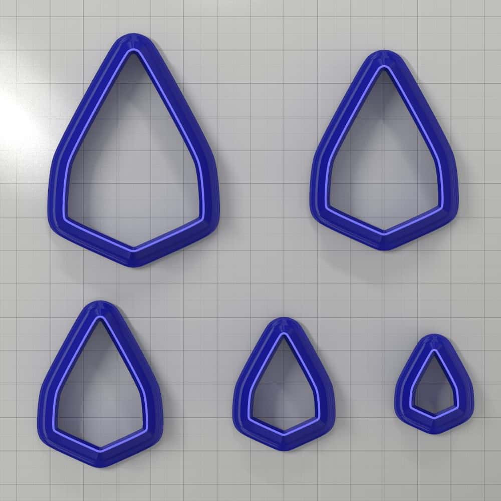 Kite shape polymer clay earring cutter