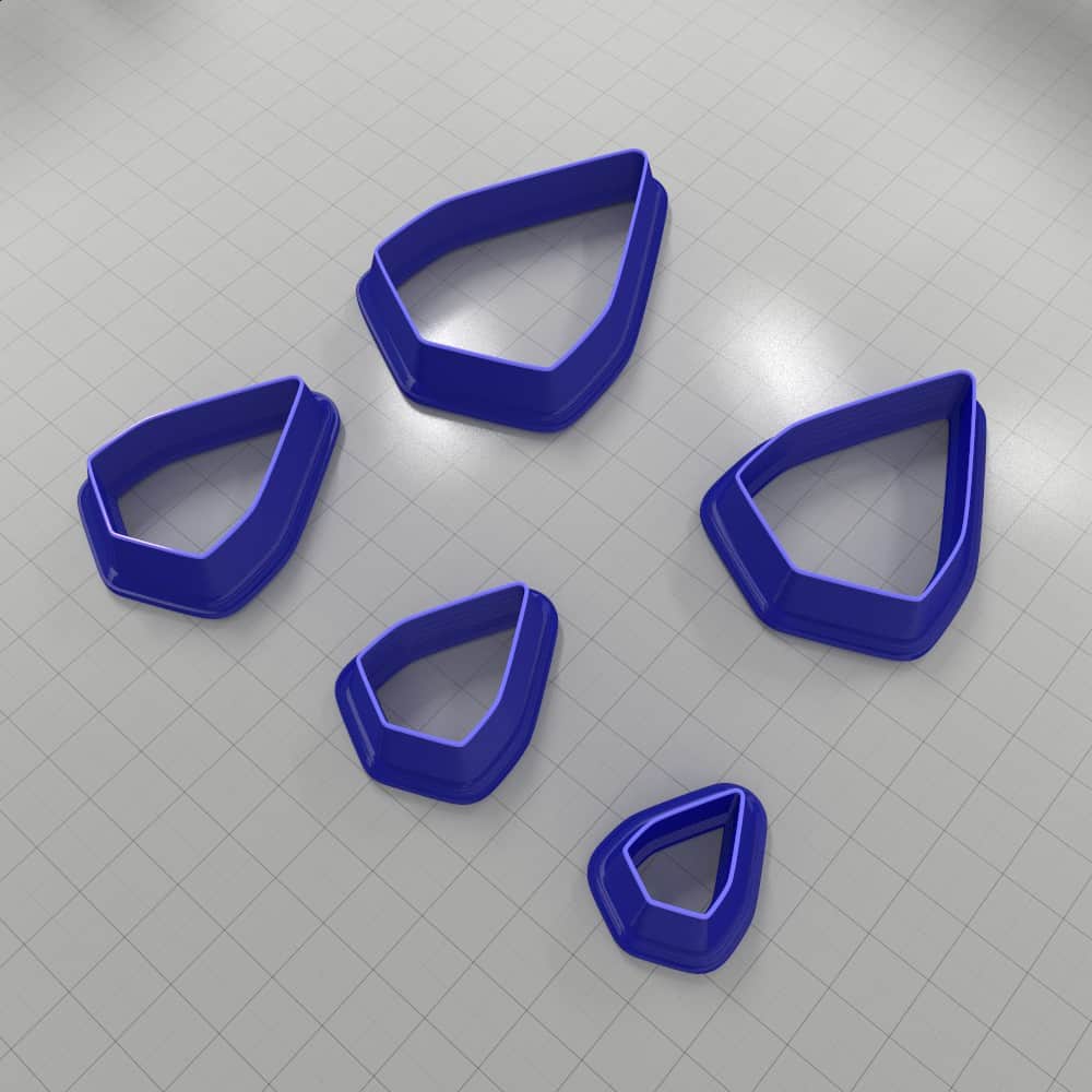 Kite shape polymer clay earring cutter