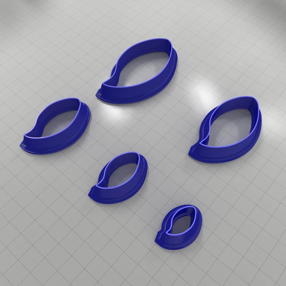 Drops Clay Cutters #12 Left Plastic Cutters SweetyBijou Tools