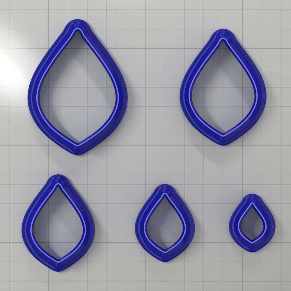 Kite shape polymer clay earring cutter