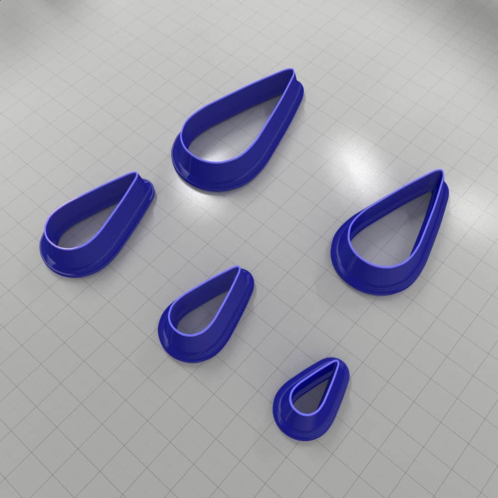 Drops Clay Cutters #19 Plastic Cutters SweetyBijou Tools