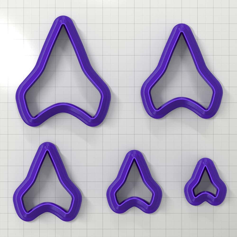 SHIELD#2 - Set of 5 Polymer Clay Cutters Plastic Cutters SweetyBijou Tools