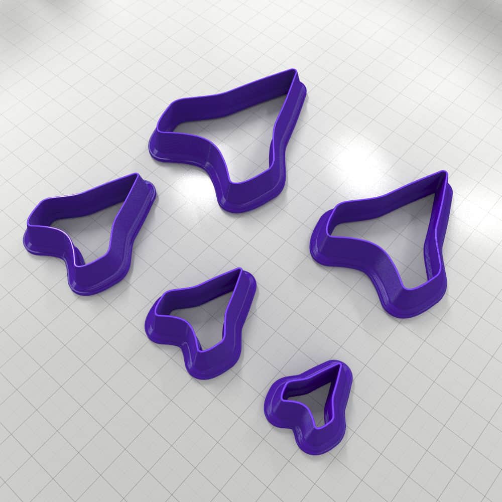 SHIELD#2 - Set of 5 Polymer Clay Cutters Plastic Cutters SweetyBijou Tools