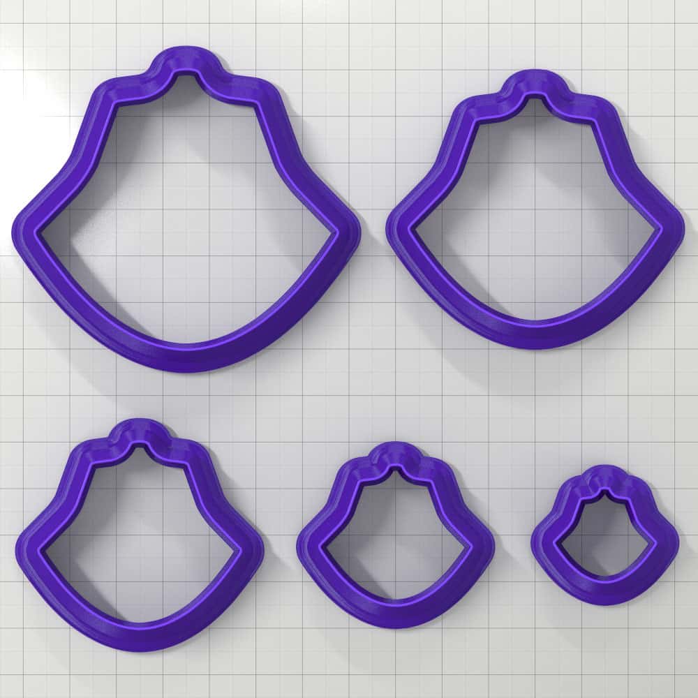 SHIELD#5 - Set of 5 Polymer Clay Cutters Plastic Cutters SweetyBijou Tools