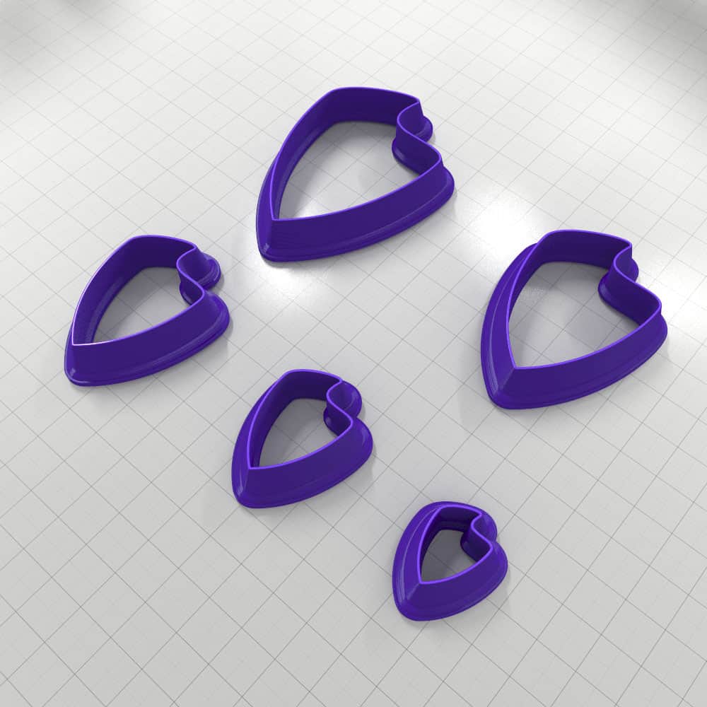 Shield shape polymer clay earring cutter