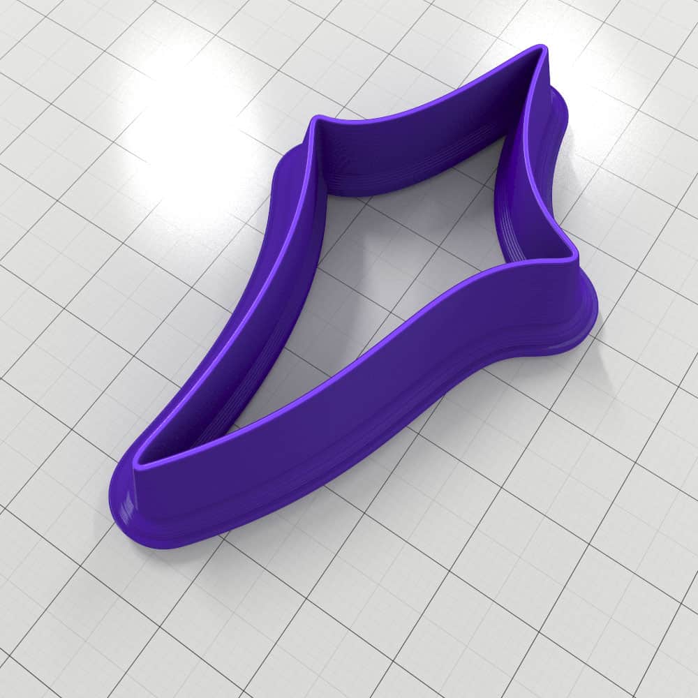Shield shape polymer clay earring cutter