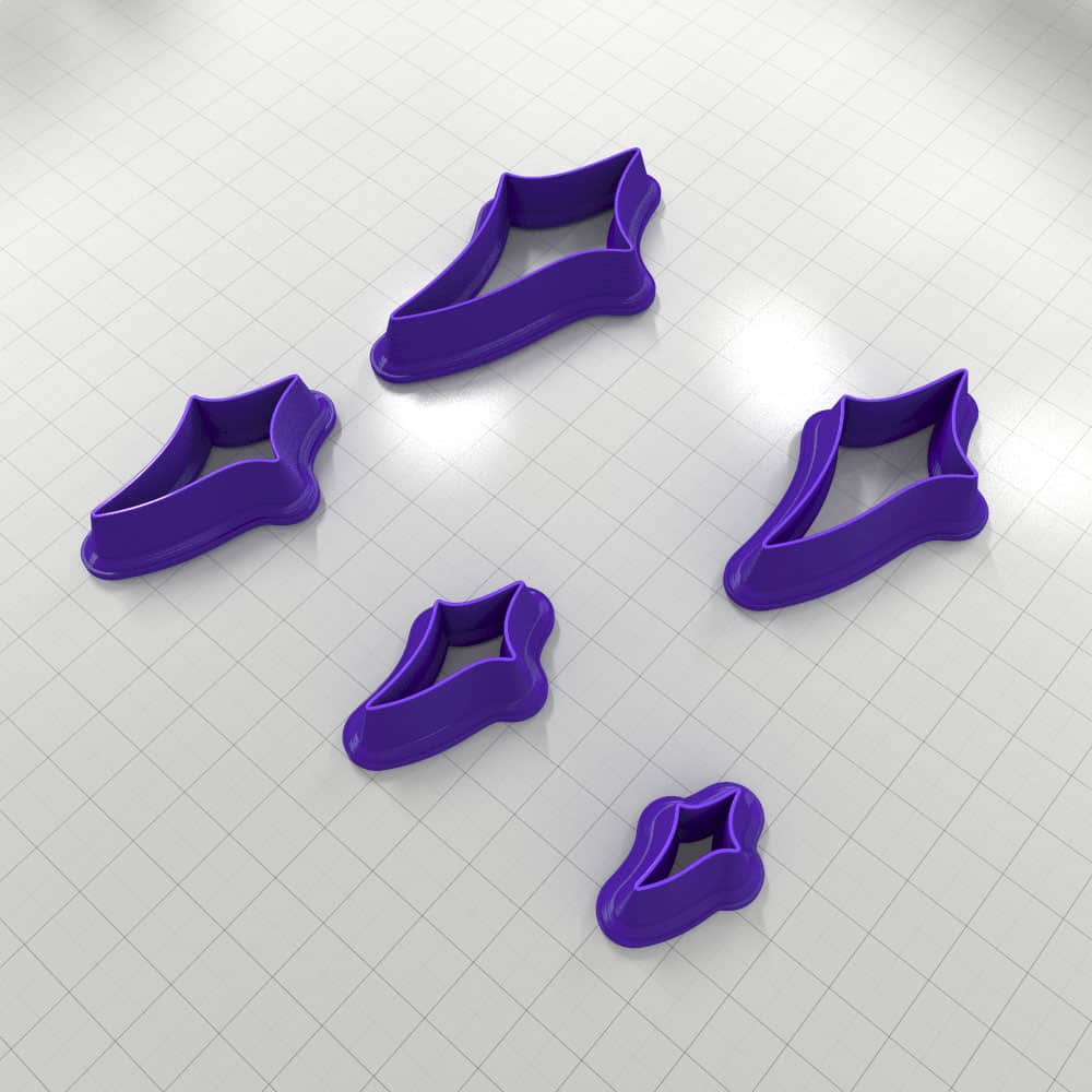 Shield shape polymer clay earring cutter