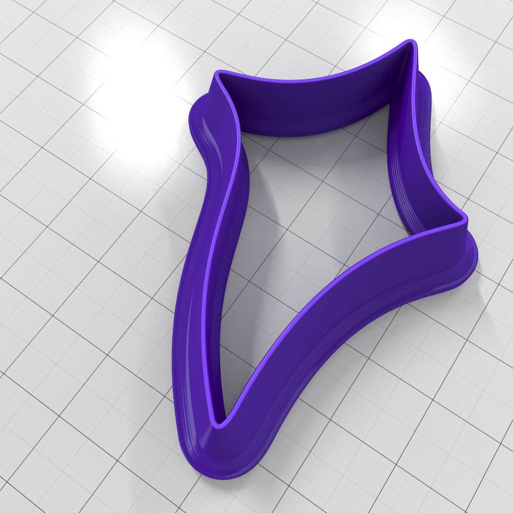 Shield shape polymer clay earring cutter