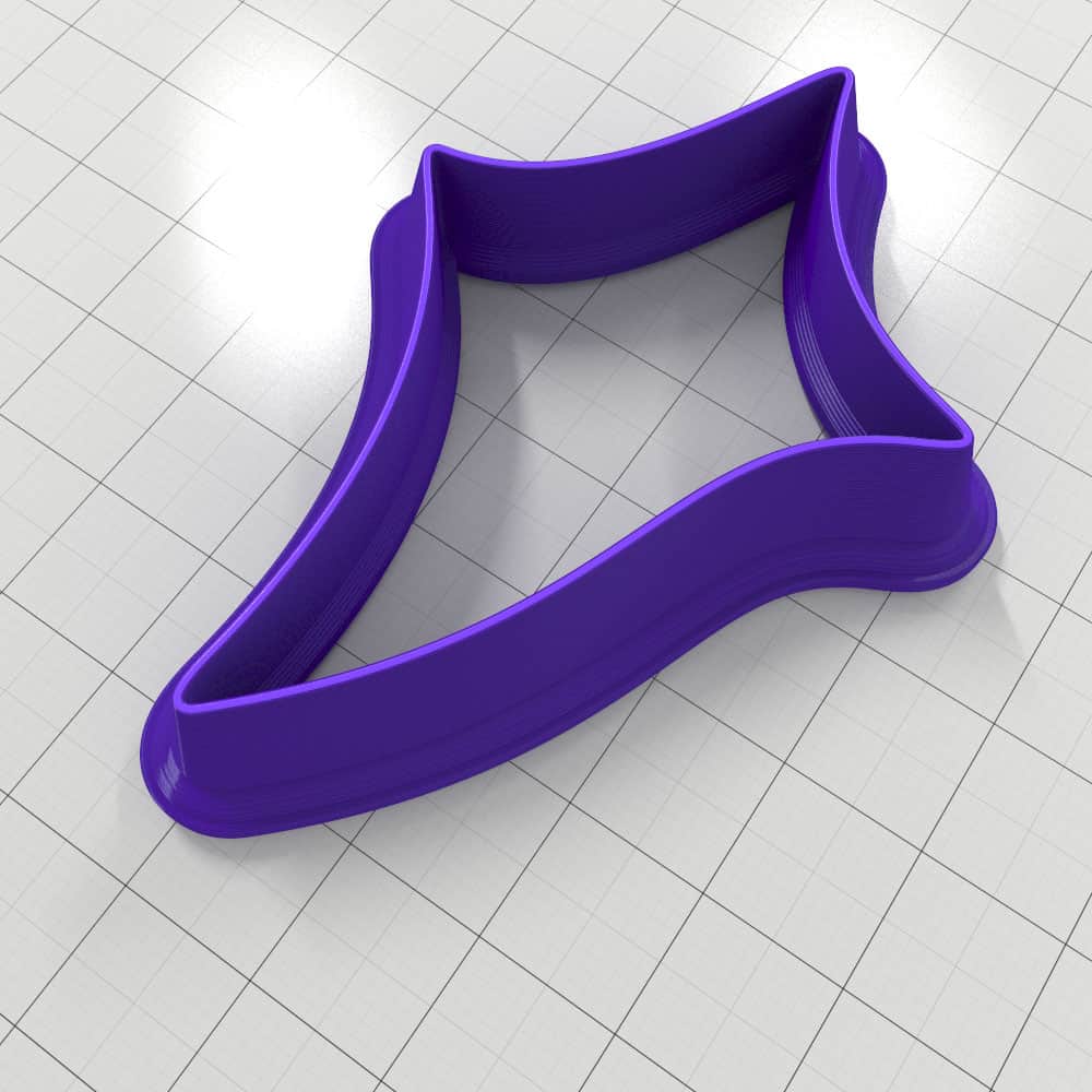 Shield shape polymer clay earring cutter