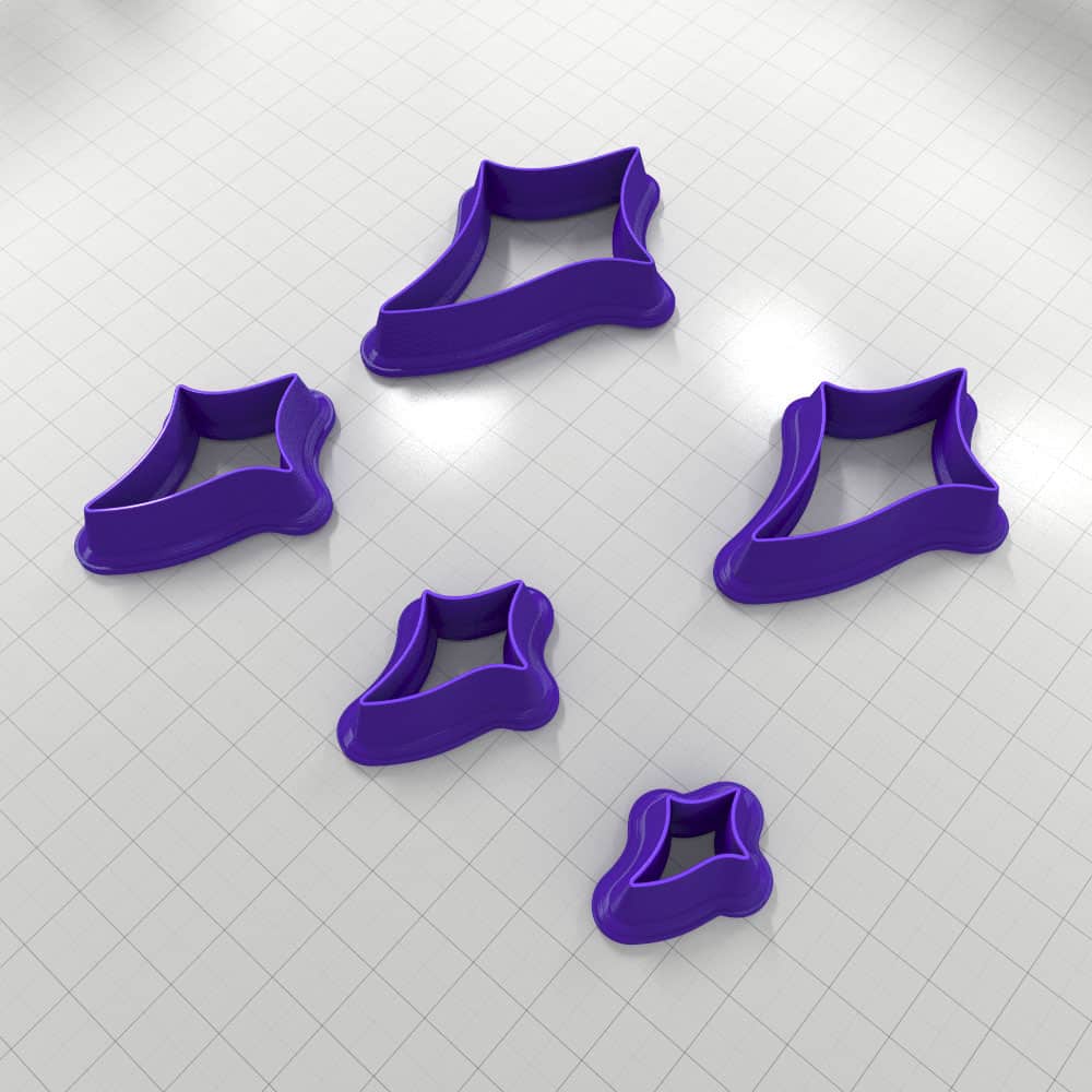 Shield shape polymer clay earring cutter