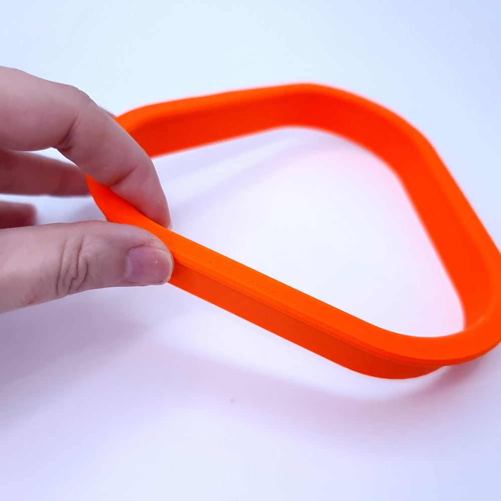 Rounded triangle extra-large polymer clay cutter