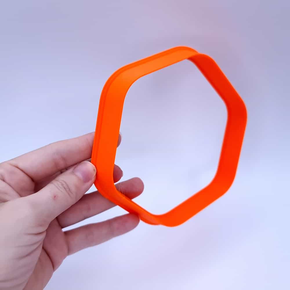 Rounded hexagon extra-large polymer clay cutter