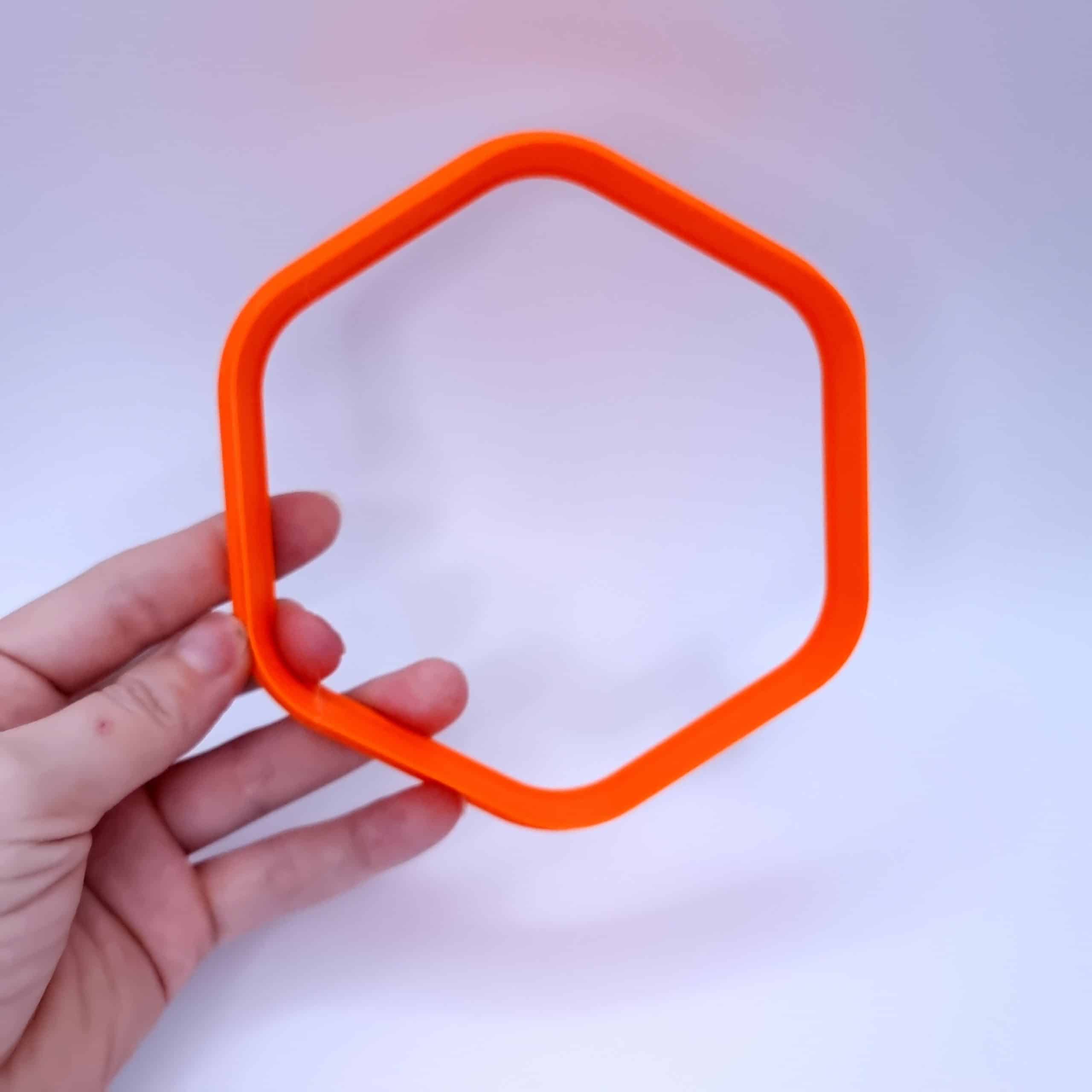 Huge Hexagon Rounded Cutter Plastic Cutters SweetyBijou Tools 8cm