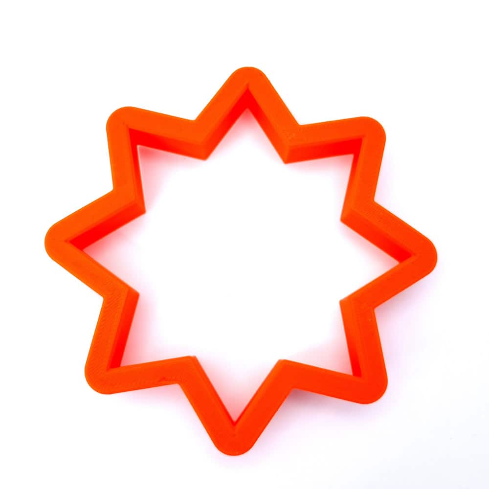 8-pointed star extra-large polymer clay cutter