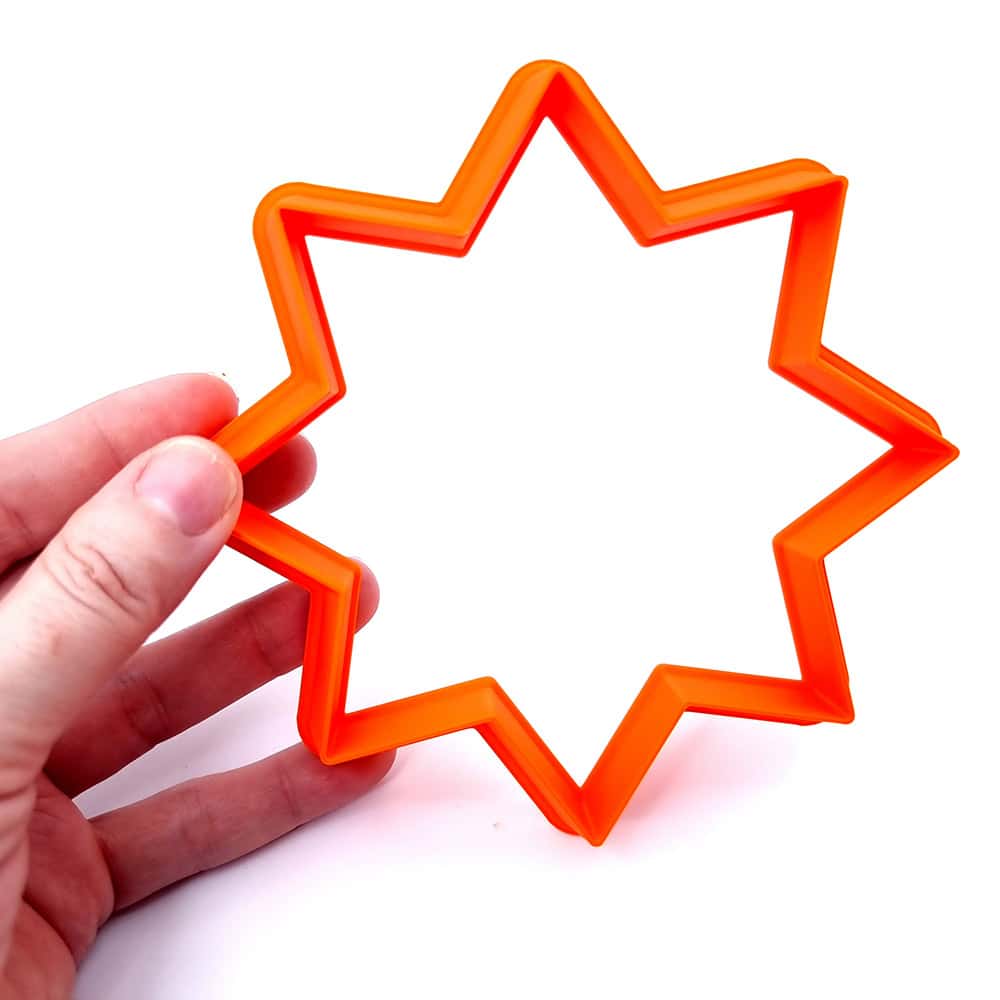 8-pointed star extra-large polymer clay cutter
