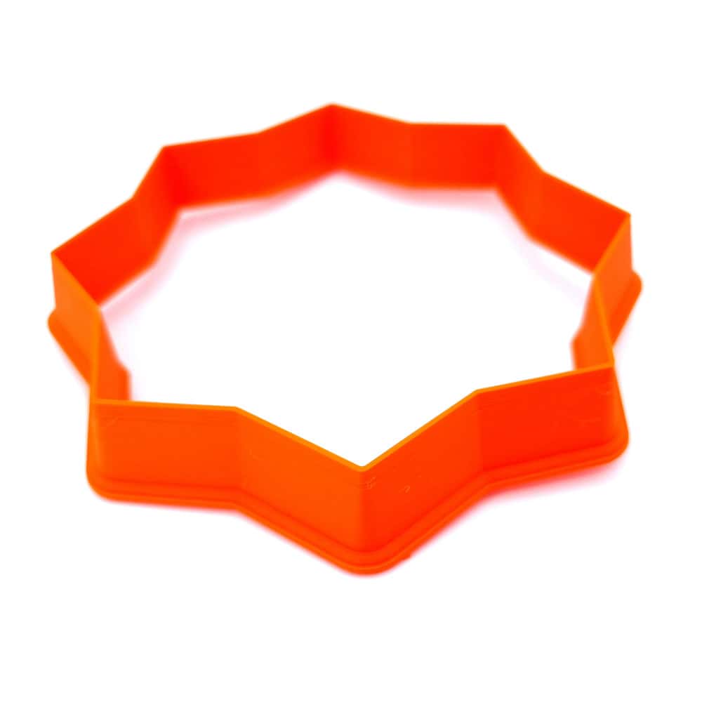 Wide 8-pointed star extra-large polymer clay cutter