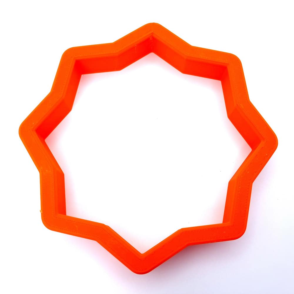 Wide 8-pointed star extra-large polymer clay cutter