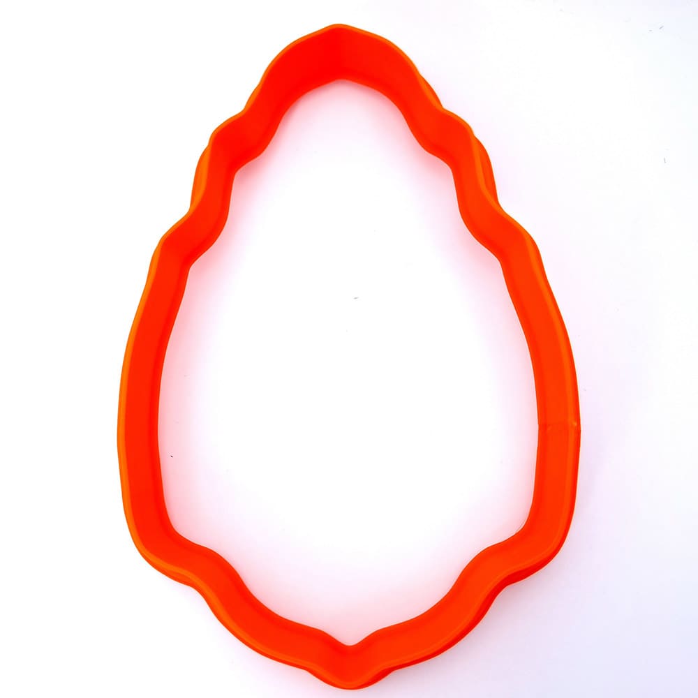 Wavy oval extra-large polymer clay cutter