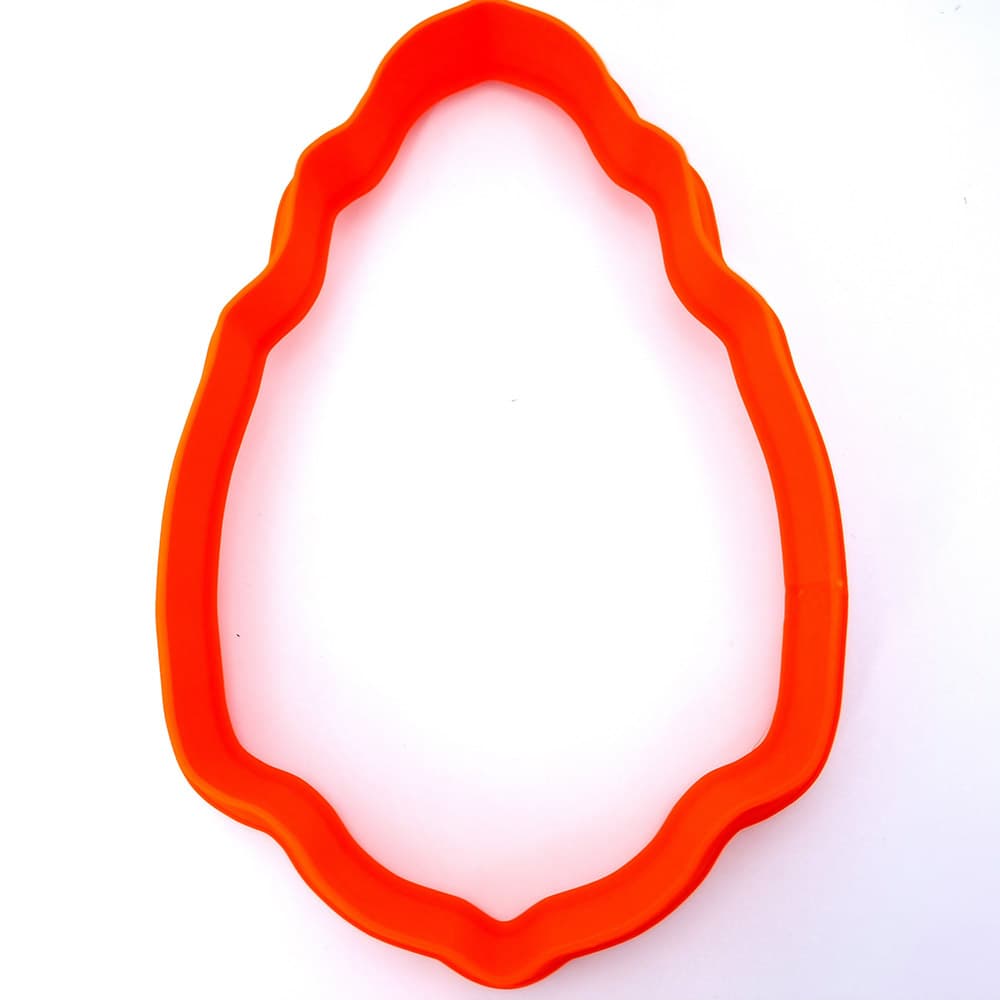 Wavy oval extra-large polymer clay cutter
