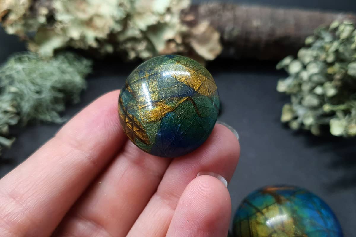 6 cabochons Faux Labradorite Stone #5 Cabochons SweetyBijou Cabochons