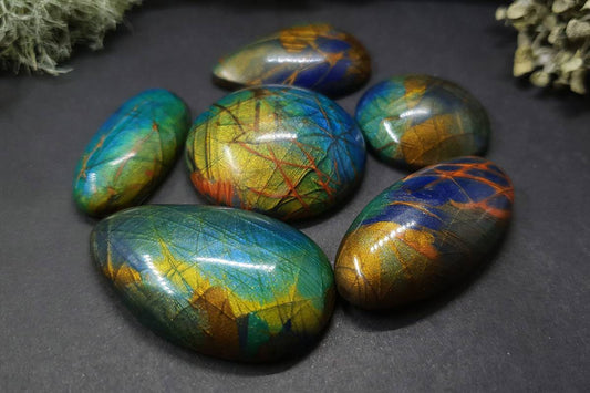 6 cabochons Faux Labradorite Stone #5 Cabochons SweetyBijou Cabochons