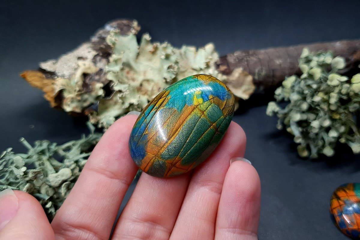 5 cabochons Faux Labradorite Stones Cabochons SweetyBijou Cabochons