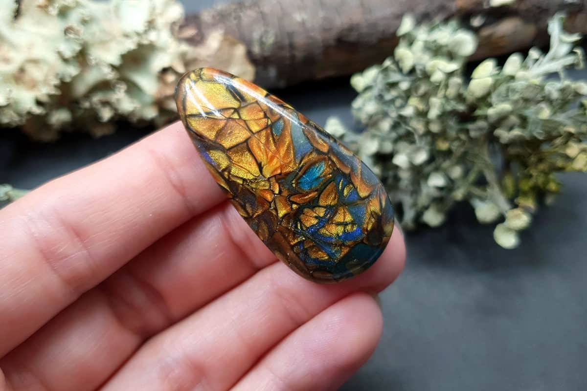 3 cabochons set Faux Labradorite Stone Cabochons SweetyBijou Cabochons