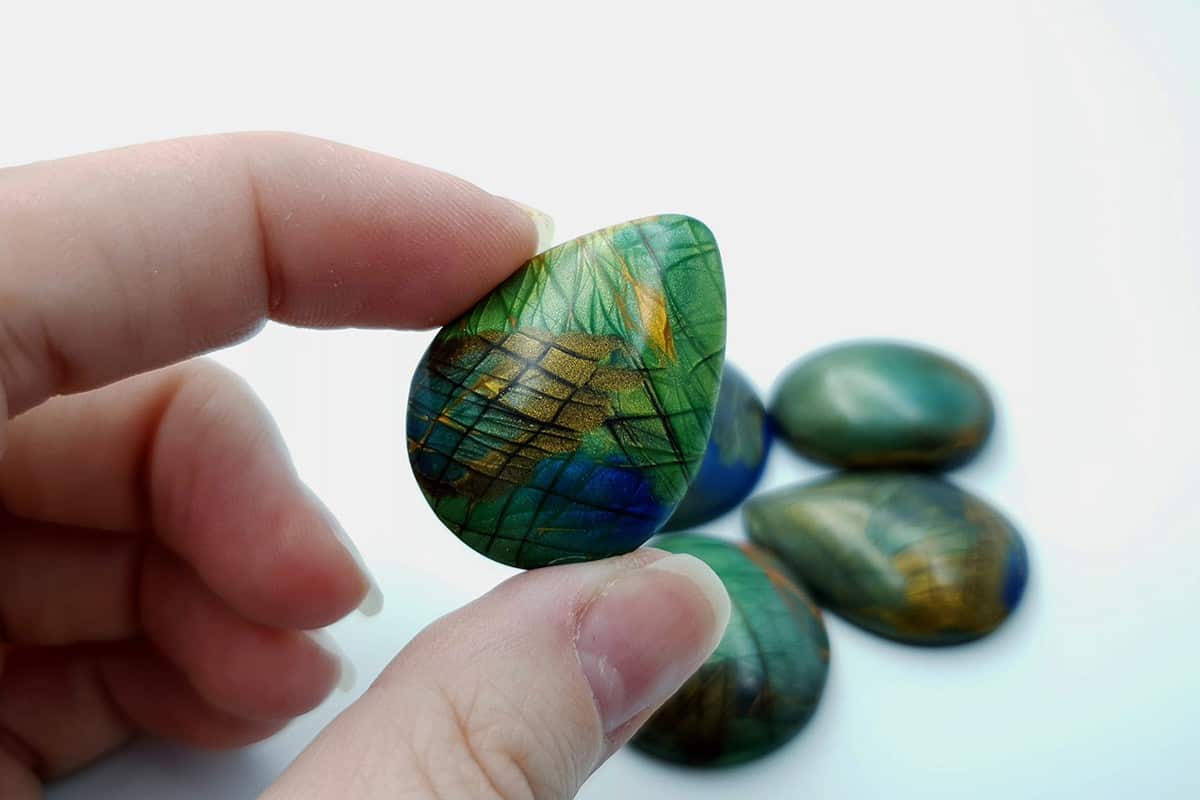 5 cabochons Faux Labradorite Stone #28 Cabochons SweetyBijou Cabochons