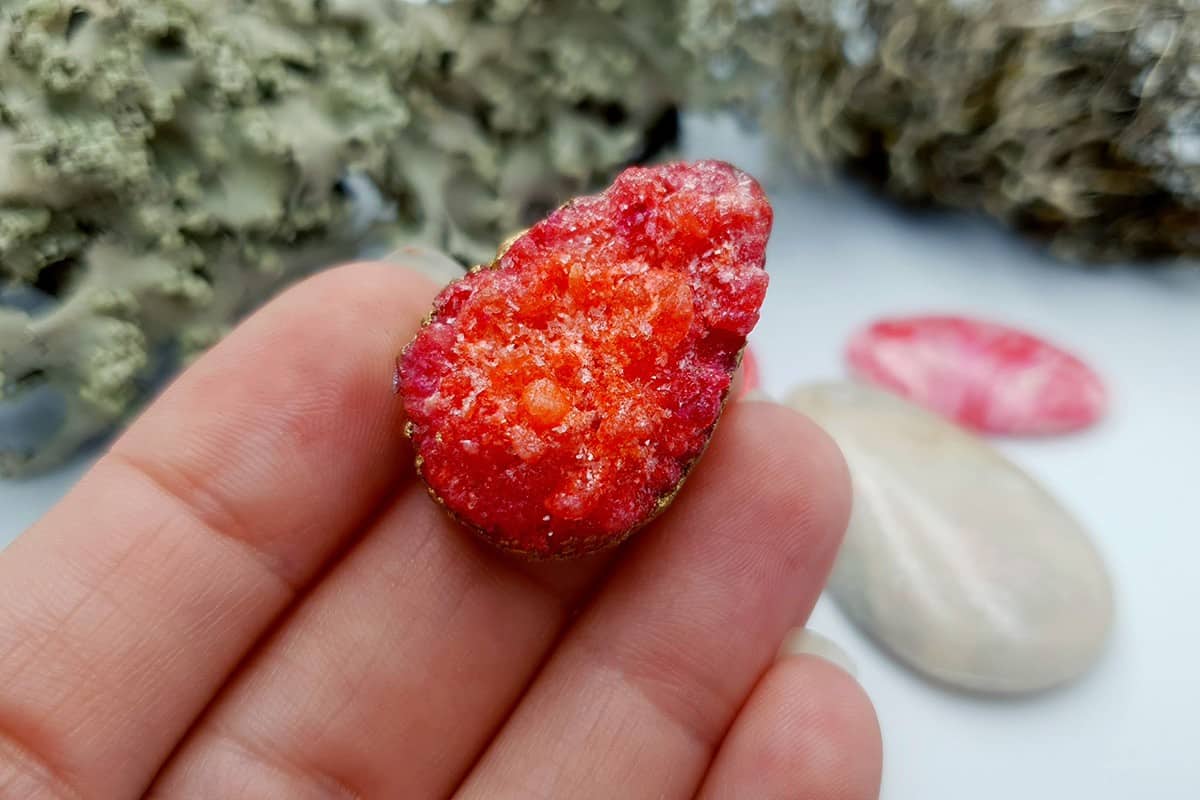 4 pcs Faux Pink Stones from Polymer Clay (Set #1) Cabochons SweetyBijou Cabochons