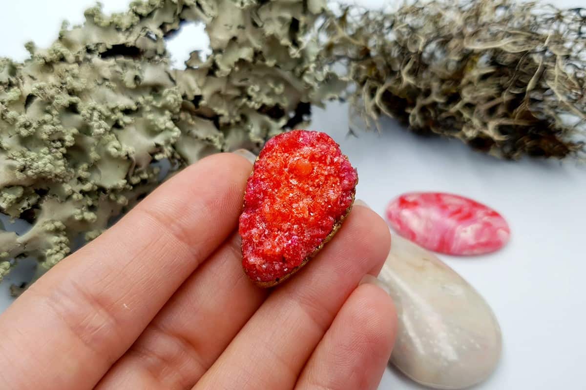 4 pcs Faux Pink Stones from Polymer Clay (Set #1) Cabochons SweetyBijou Cabochons