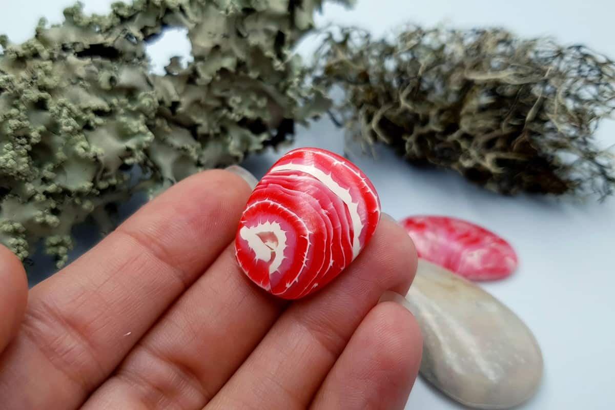 4 pcs Faux Pink Stones from Polymer Clay (Set #1) Cabochons SweetyBijou Cabochons