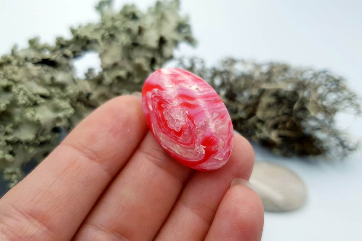4 pcs Faux Pink Stones from Polymer Clay (Set #1) Cabochons SweetyBijou Cabochons