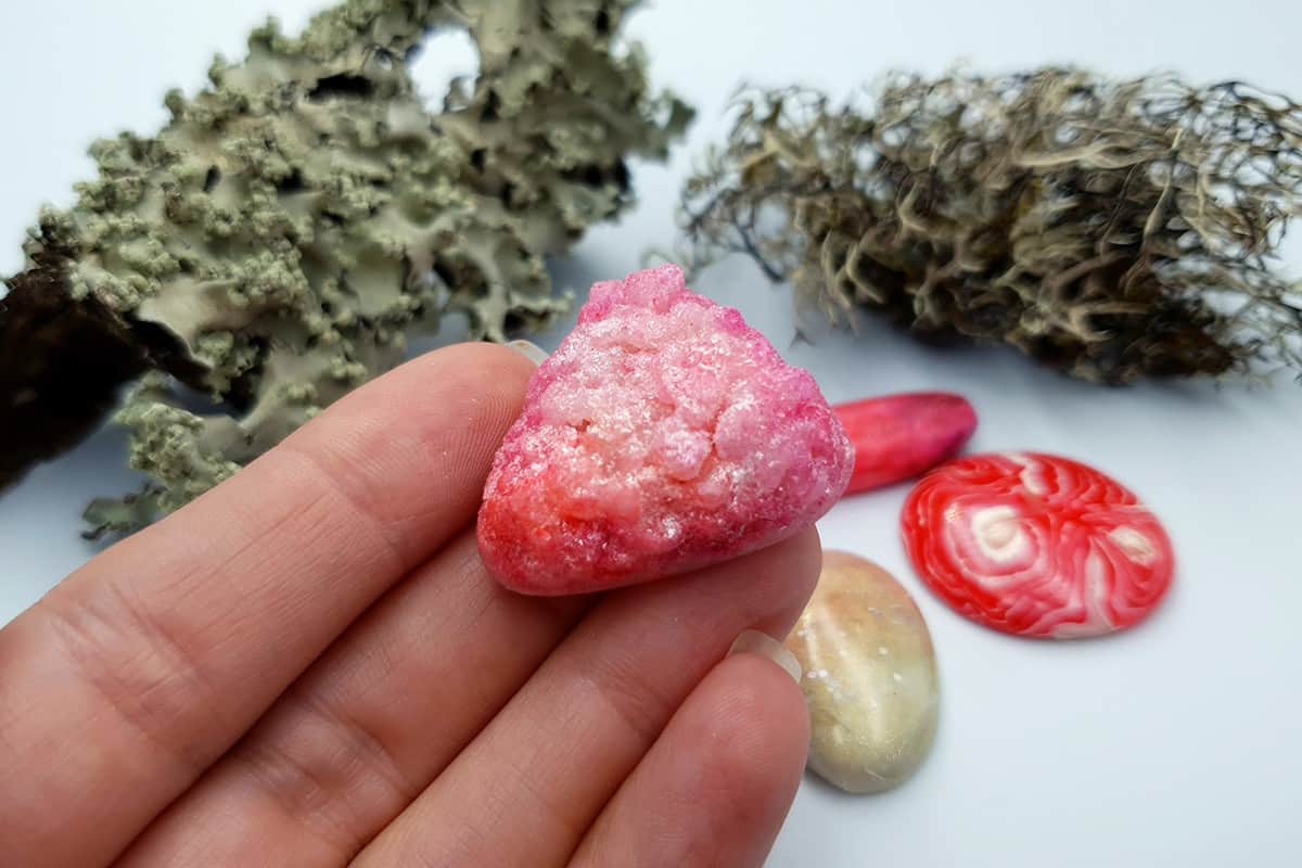 4 pcs Faux Pink Stones from Polymer Clay (Set #2) Cabochons SweetyBijou Cabochons