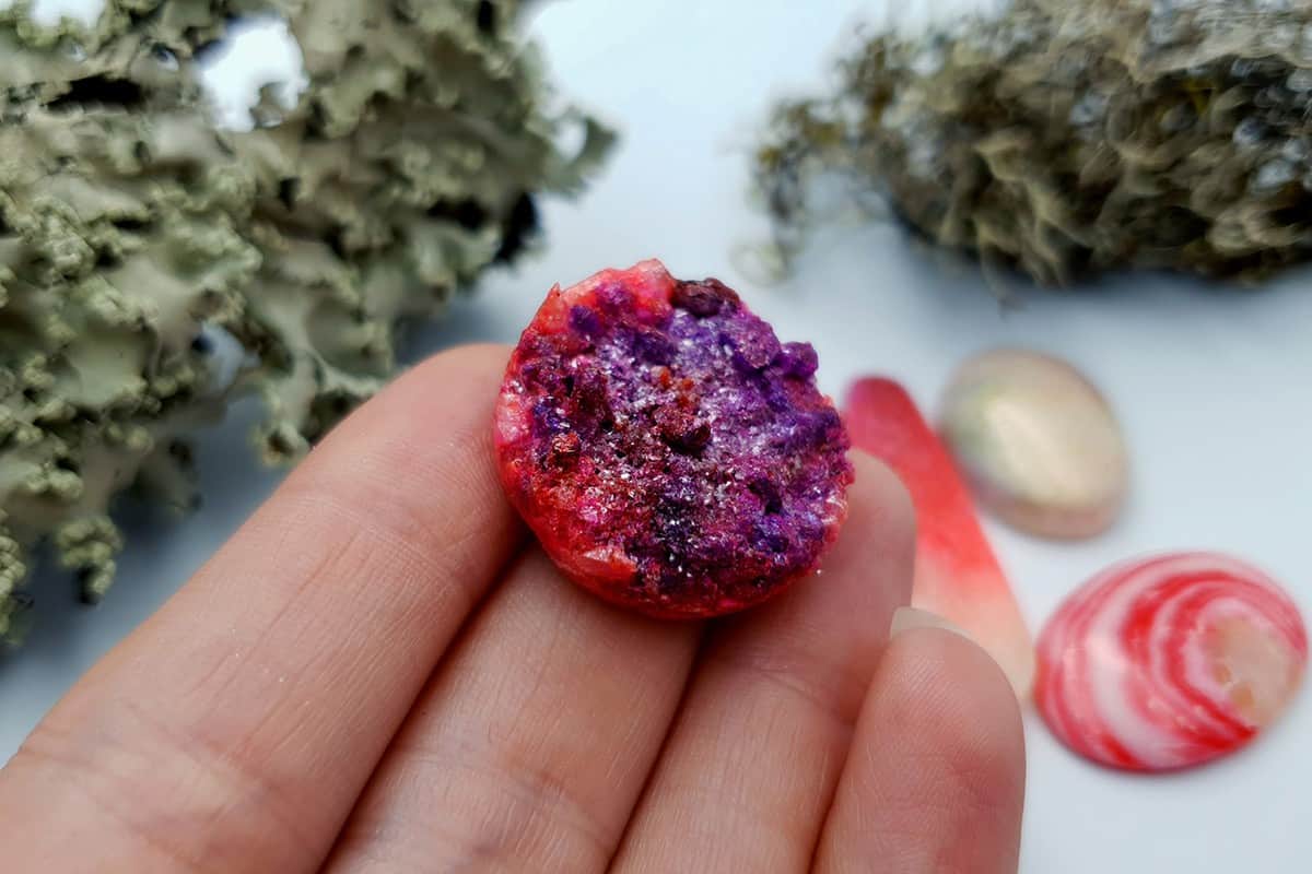 5 pcs Faux Pink Stones from Polymer Clay (Set #4) Cabochons SweetyBijou Cabochons