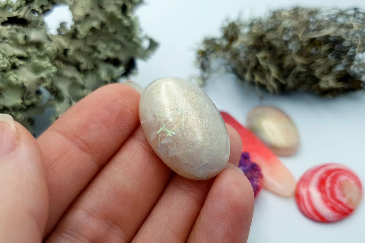 5 pcs Faux Pink Stones from Polymer Clay (Set #4) Cabochons SweetyBijou Cabochons
