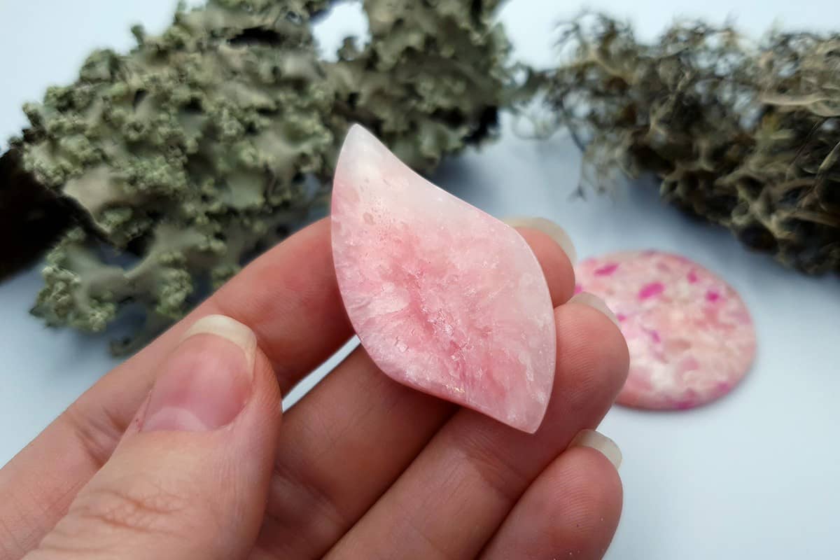 3 pcs Faux Pink Stones from Polymer Clay (Set #6) Cabochons SweetyBijou Cabochons