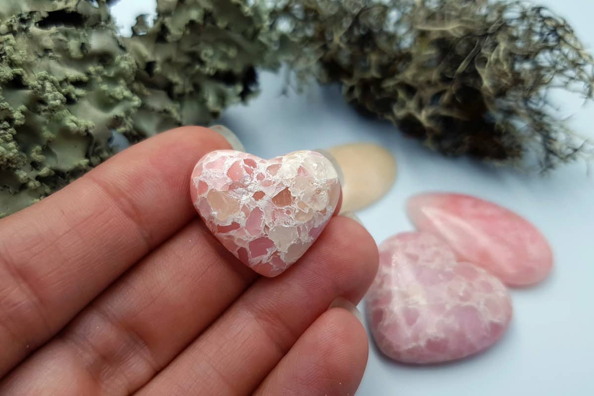 4 pcs Faux Pink Stones from Polymer Clay (Set #8) Cabochons SweetyBijou Cabochons