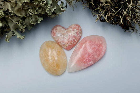3 pcs Faux Pink Stones from Polymer Clay (Set #10) Cabochons SweetyBijou Cabochons