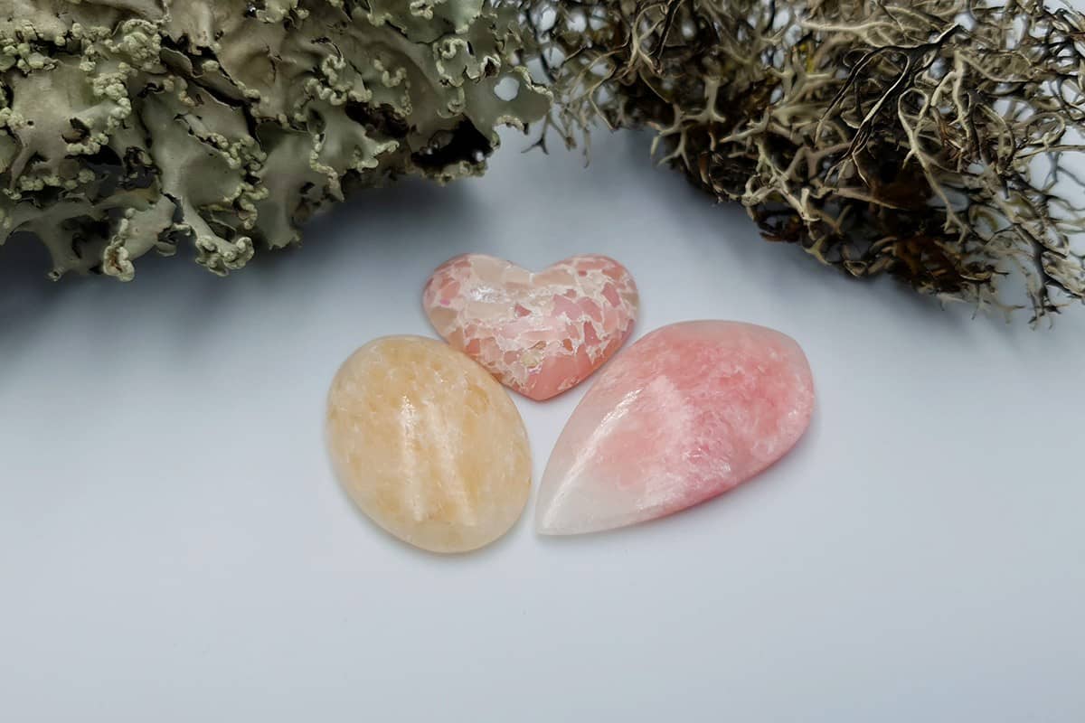 3 pcs Faux Pink Stones from Polymer Clay (Set #10) Cabochons SweetyBijou Cabochons