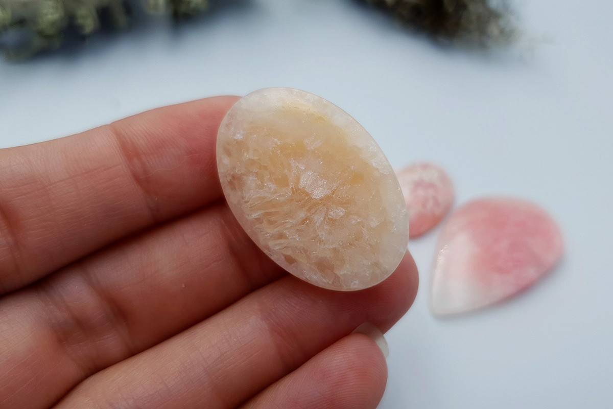 3 pcs Faux Pink Stones from Polymer Clay (Set #10) Cabochons SweetyBijou Cabochons