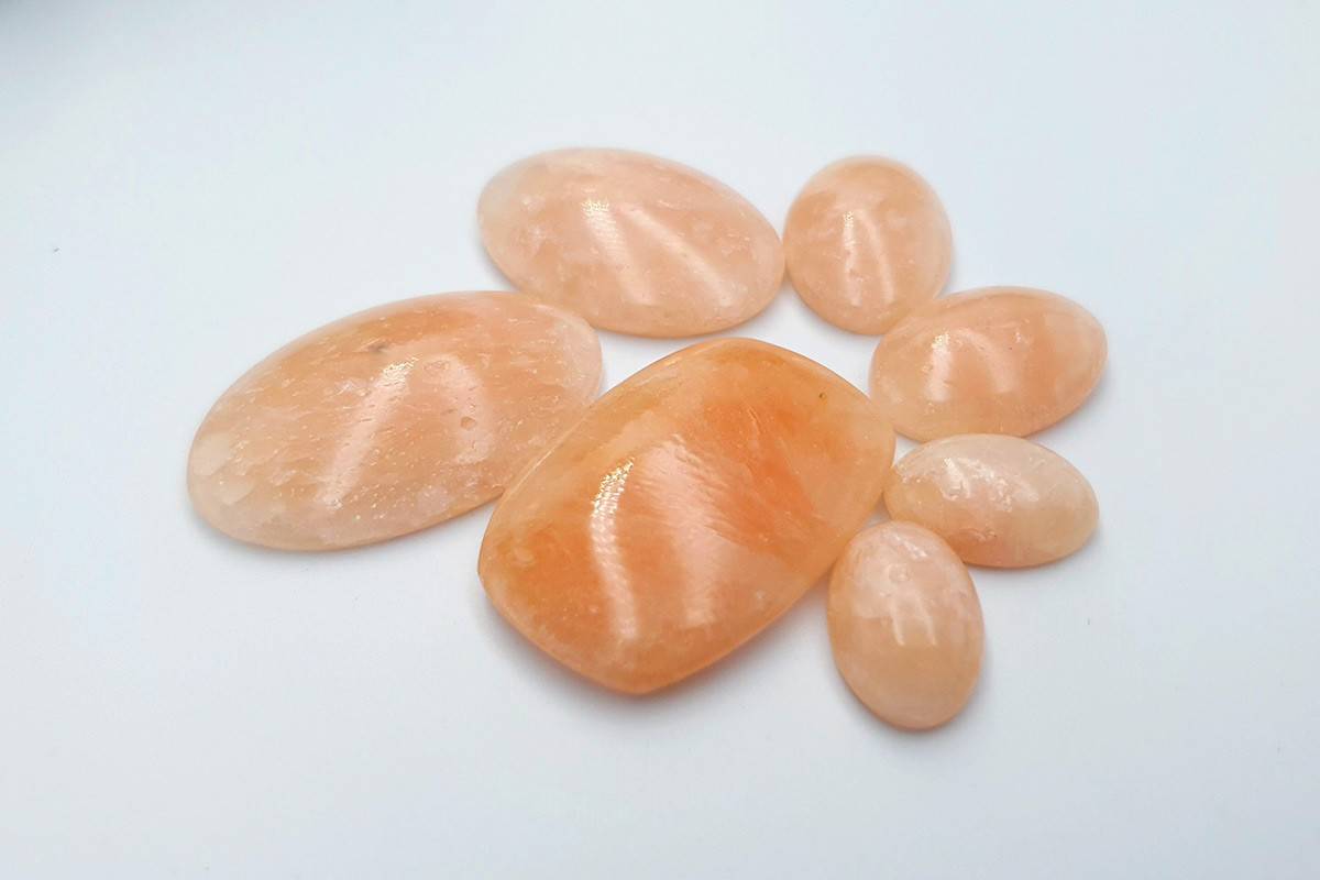 7 pcs Faux Pink Stones from Polymer Clay (Set #12) Cabochons SweetyBijou Cabochons Default Title