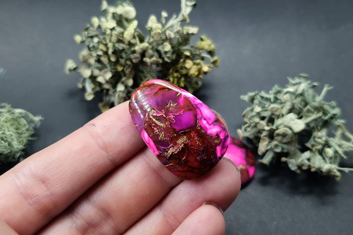 Set of 4 cabochons Faux Purple Turquoise Stone (#1) Cabochons SweetyBijou Cabochons