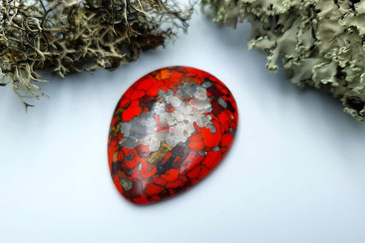 Bead Faux Red Jasper from Polymer Clay (Set #4) Cabochons SweetyBijou Cabochons