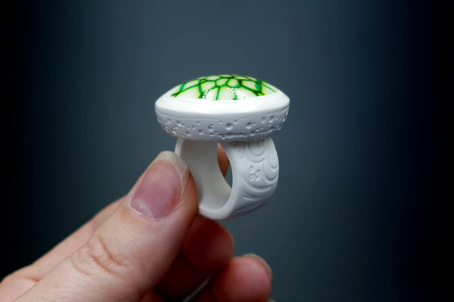 "Green cells" Ring Ring SweetyBijou Jewelry