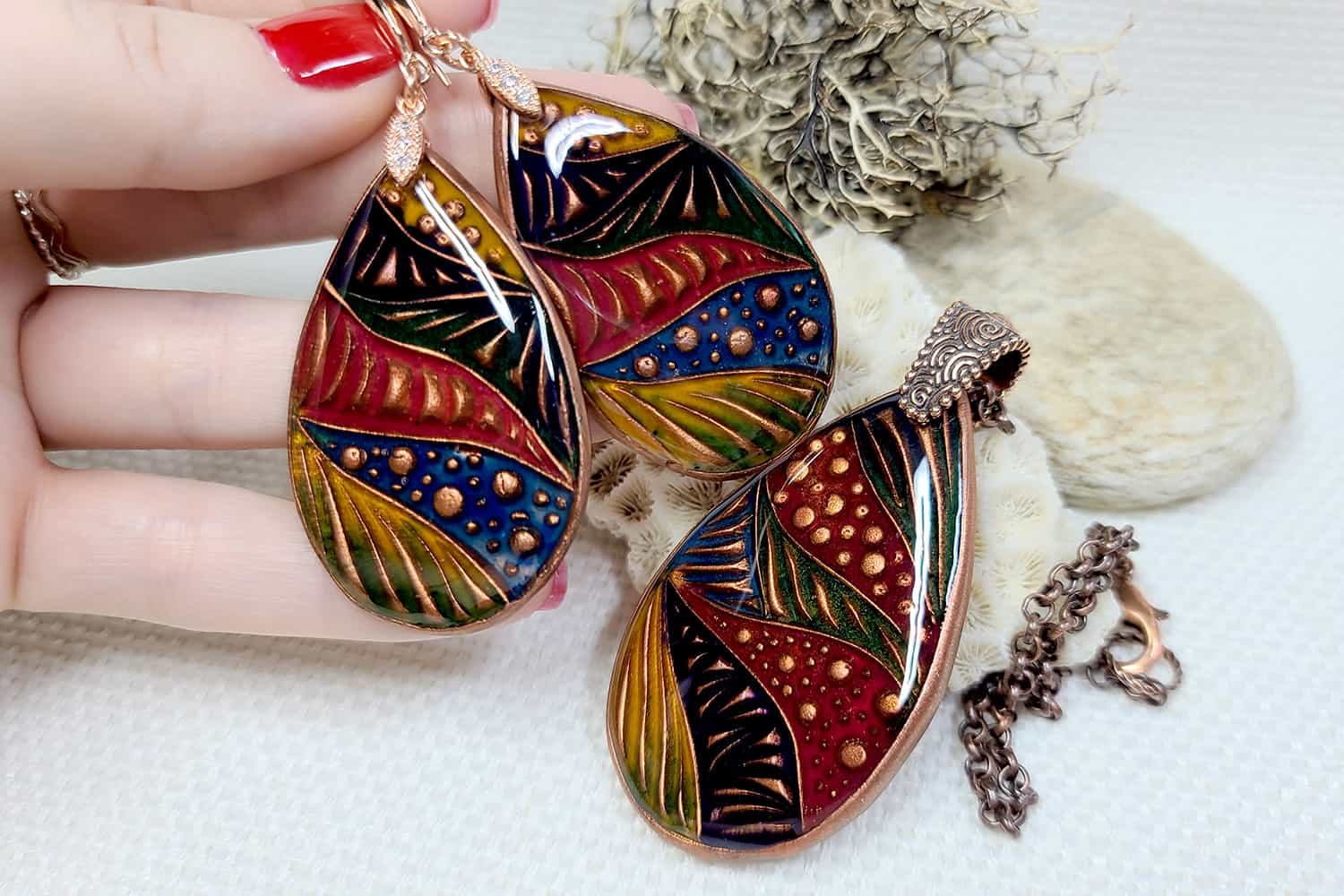 "Colorful Doodle" Earrings Earrings SweetyBijou Jewelry