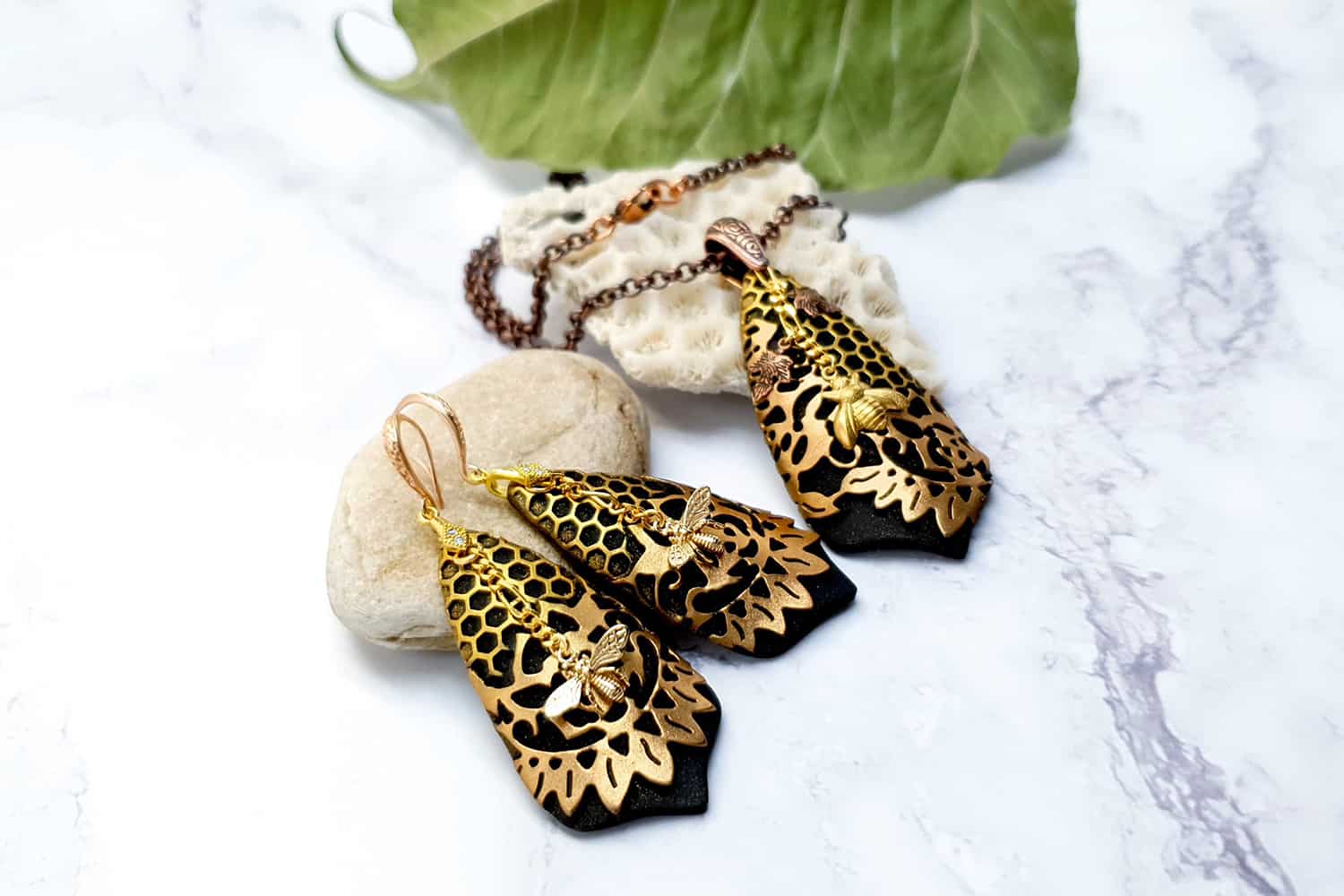 Jewelry Set "Golden Bees" Jewelry Set SweetyBijou Jewelry