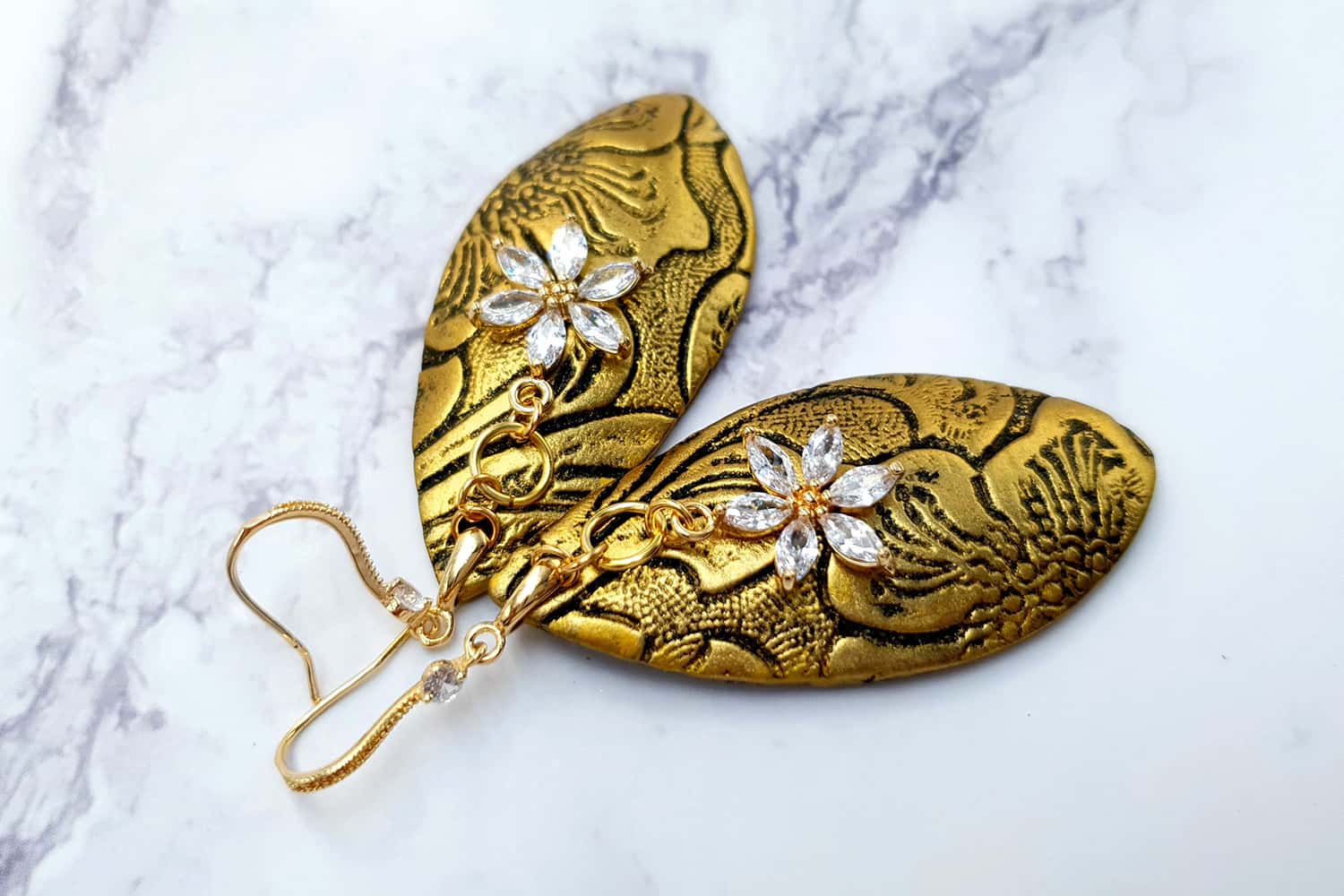 Jewelry Set "Golden Flowers" Jewelry Set SweetyBijou Jewelry
