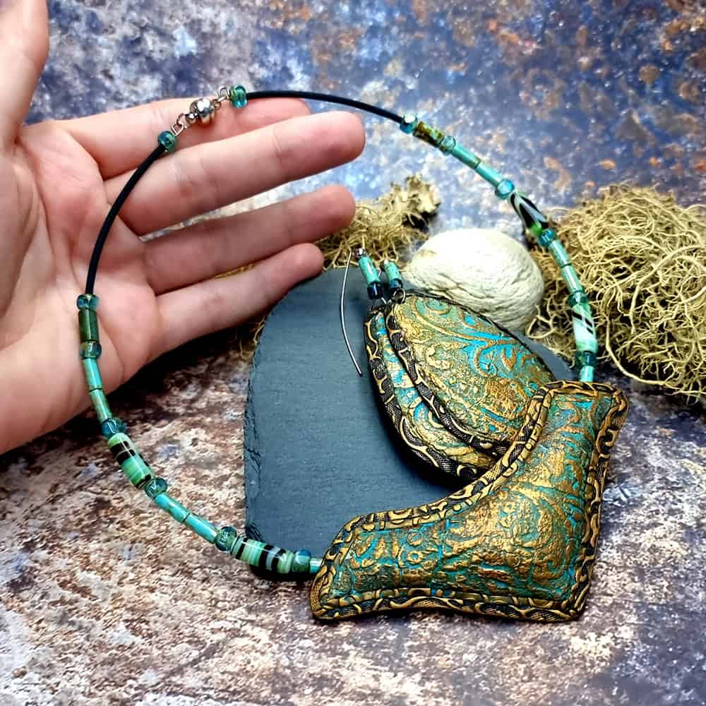 Polymer clay Jewelry Set "Medieval Treasures" Jewelry Set SweetyBijou Jewelry