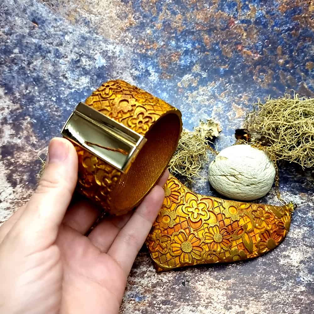Unique Jewelry Set "Golden Ages" Polymer clay Jewelry Set SweetyBijou Jewelry