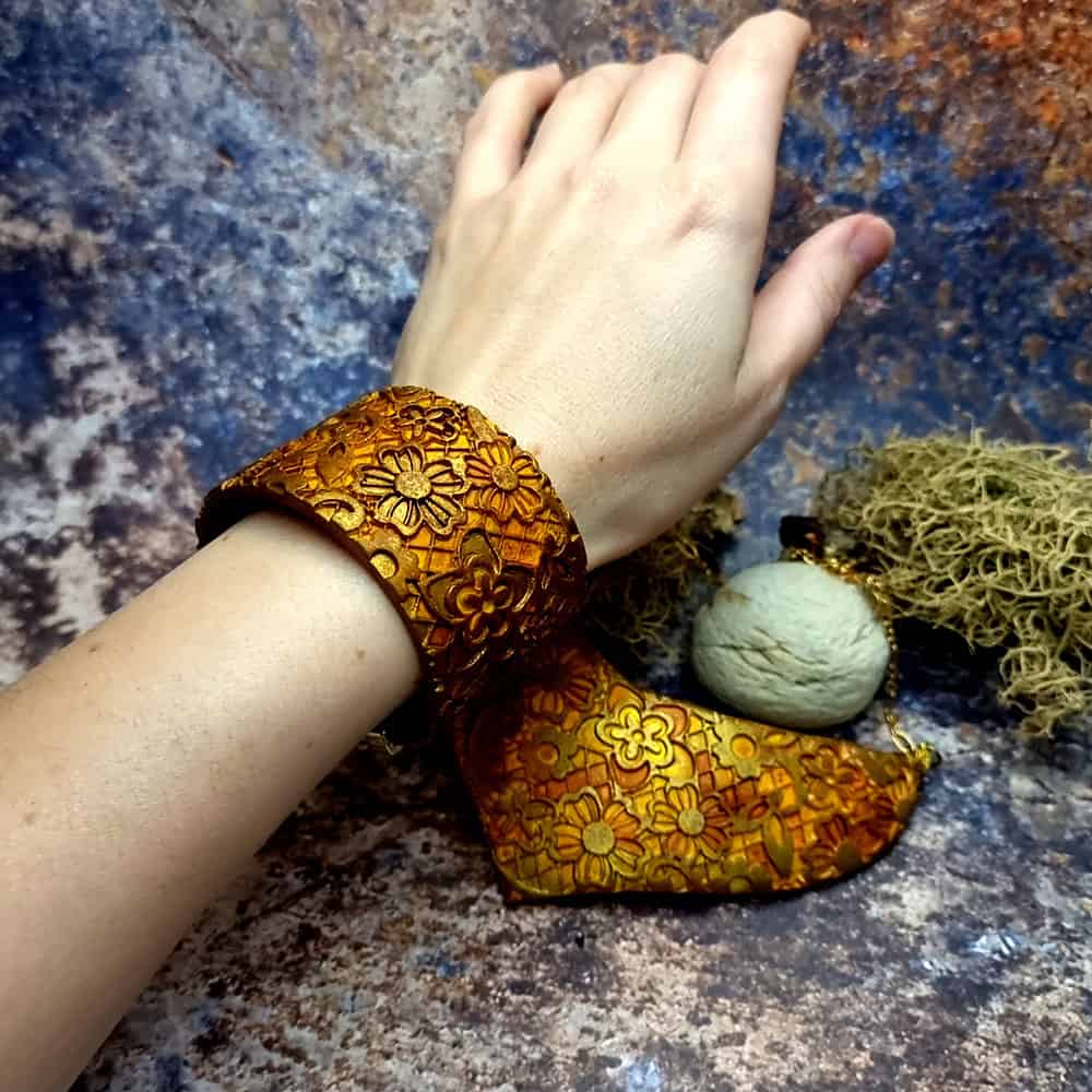 Unique Jewelry Set "Golden Ages" Polymer clay Jewelry Set SweetyBijou Jewelry